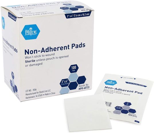 3x4 Non-Adherent Sterile Pad, 100/Box